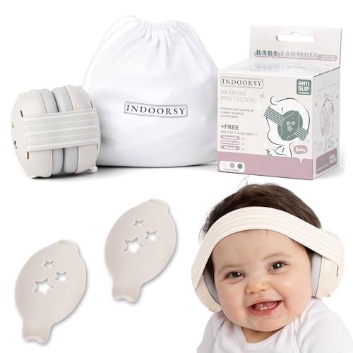 Image of INDOORSY Baby Noise Cancelling Headphones - Baby Ear Muffs Noise Protection | Infant Ear Protection For Toddlers 0-36 Months