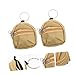 1 Set 2 Pcs Mini Backpack Key Fob Backpacks for Key Rings Keychains Wrist Strap Keychain Loveook Backpck Coin Purse Mini Bag Key Chain Change Purse Pendant Khaki Nylon Cloth