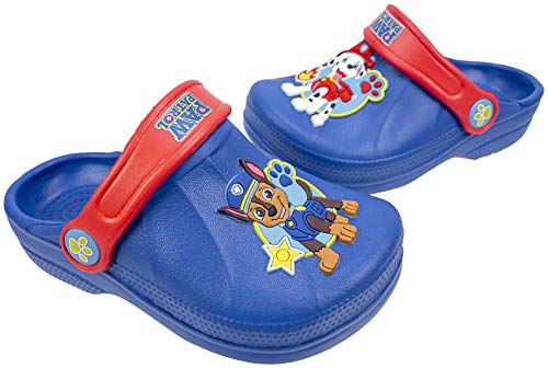 Paw Patrol Boys Clog Chase And Marshall, Molded Clog With Backstrap Blue,Toddler Size 8 #TOP2