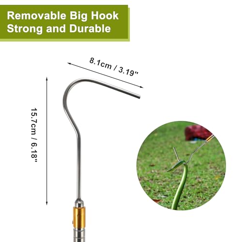 Image of 52 inch Snake Hook, Retractable Snake Catcher, Snake Stick, Snake Grabber Tool, Reaching Tool for Rattlesnakes Python Copperhead Removal Catching, Black