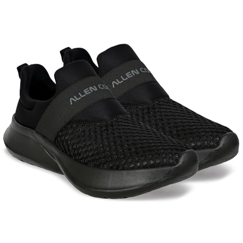 Image of Allen Cooper Training,Atheletic,Gym,Sports Comfortable Extra Max Cusion with Memory Foam Insole,Anti Skid Tech Grip Walking Shoes for Men(10524 Black /White-Sizes 6,7,8,9,10)