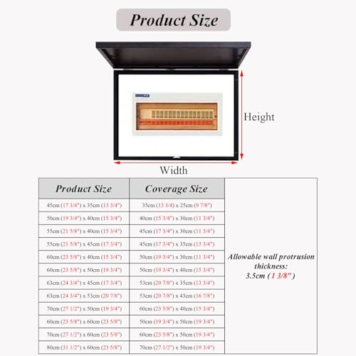 Panneau electrique cache par une peinture decorative aimantee de 63cm - 5