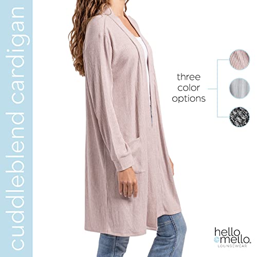 Hello Mello Lounge Cardigan Classic Soft Lightweight Open Front Sweater for Women, Girls3