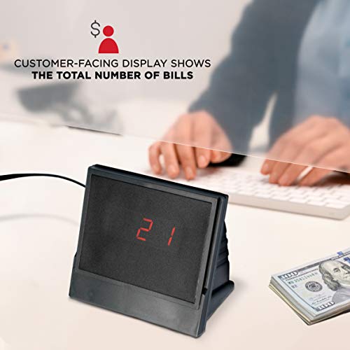 Logia Money Counter, Automatic Counting, Custom Batching, Adjustable Tray, Led Display, Counterfeit Detection, Self-Check, Customer-Facing Display And Handle #TOP5