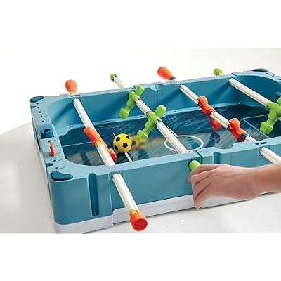 EastPoint 5-in-1 Tabletop Stadium Game Center - Teal, Plastic - Foosball Table Competition - Air Hockey Table for Kids Fun - Pinball Machine & Football Games Variety