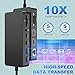 Microsoft Surface Pro Docking Station Triple Display Dual HDMI+VGA, 12 in 1 Surface Dock with Ethernet SD/TF Audio 4*USB, Dock for Surface pro 10/9/8/X/7/6/5/4, Surface Laptop 6/5/4/3/2, Surface Book