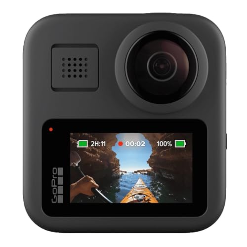 Image of GoPro MAX - Waterproof 360 + Traditional Camera with Touch Screen Spherical 5.6K30 HD Video 16.6MP 360 Photos 1080p Live Streaming Stabilization