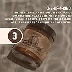 Water Based Pomade | Strong Hold, High Shine, All Organic Styling for Men | Promotes Healthy Hair Growth & Helps Hydrate Dry Skin (Rugged, 4 Ounce) US Made, Veteran Owned - Image 4