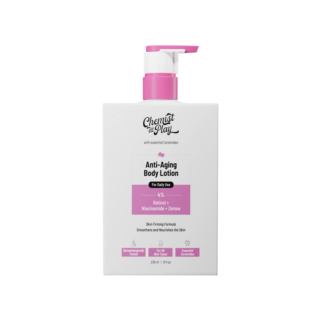 Chemist at Play Anti-Aging Body Lotion With Ceramides, 4% Retinol + Niacinamide + Zemea, 236Ml