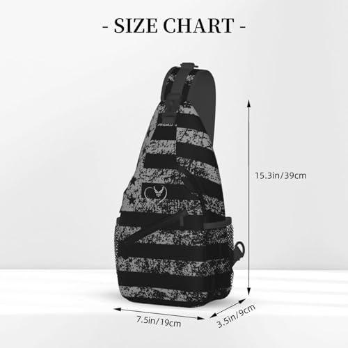 Bolso Sling Air Force Mom para Hombre Negro Pequeño miniatura 3
