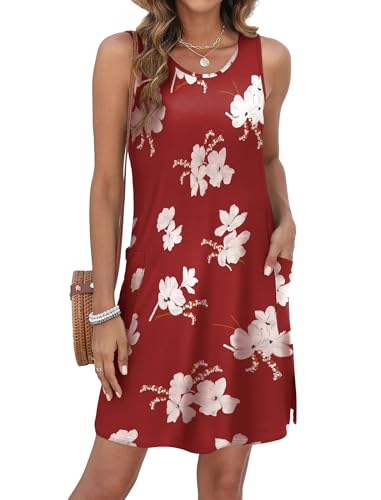 Image of BKRIVE Coverup Summer Dresses for Women 2026 Eyelet Casual Loose Sleeveless Sundresses Tank Dresses with Pockets