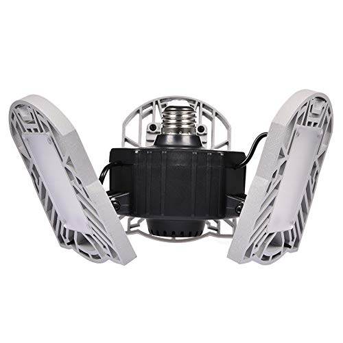 Godeye LED Garage Lights,60W LED Ceiling Lighting Cold White 6000LM,E26 Deformable LED Shop Lights Bulb for Barn,Factory,Industrial,Warehouse,Basement,Stadium,LED High Bay Lighting