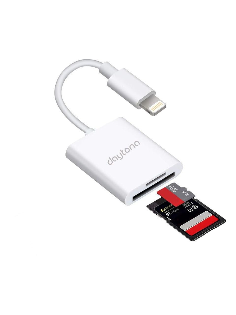Daytona NK1022 Apple iPhone iPad Lightning To SD Camera Reader SD