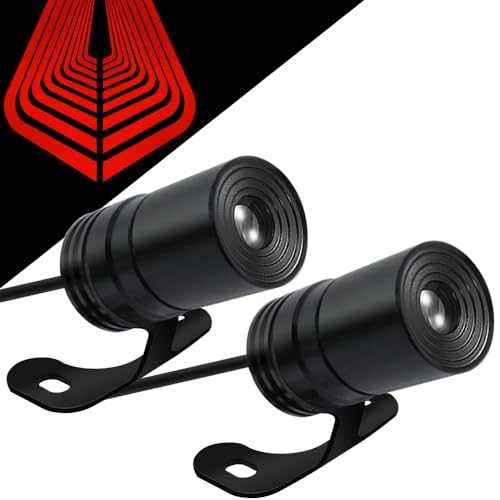 Angel Wings Projection Light Kit,LED Welcome Courtesy Carpet Light,Universal LED Underglow Ghost Shadow Light for Car Motorcycle etc. (Red)