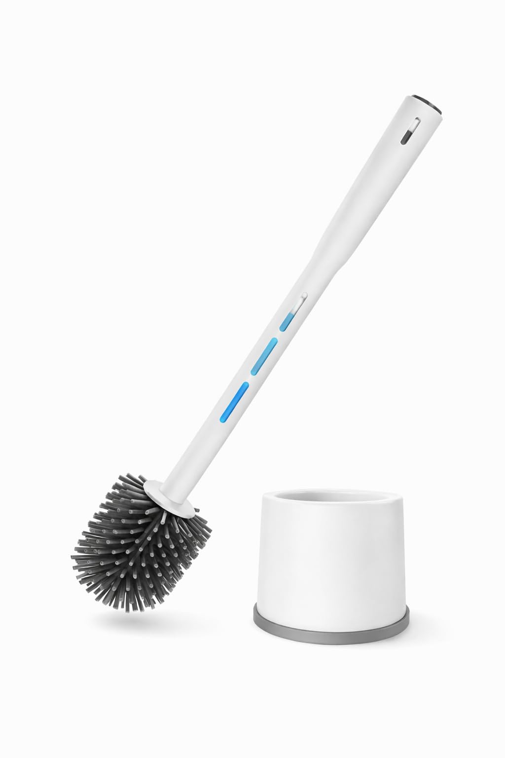 TOUCHE ® Escobilla de Baño con Dispensador de Jabón | Escobilla WC Antibacteriana de Silicona | Escobilla para Limpieza de Inodoro | Diseño Higiénico y Resistente