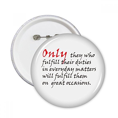 Badge rond Pins Slogan Devoirs M pour vêtements multicolores