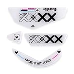 Rounded Curved Edges Ultra Strong Glass Mouse Feet Pads Skates Compatible for Logi G502 RGB/HERO Wired Mouse (White)