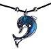 Beautiful Abalone Paua Shell Silver and Blue Dolphin Fashion Mood Necklace Perfect Jewelry Gift for Girls