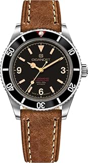 Gigandet Herren-Automatikuhr Sea Ground 100 Vintage - Made in Germany - Saphirglas - Swiss Super Luminova - Edelstahl - Taucheruhr - 100m/10bar wasserdicht - 39mm - G100-001
