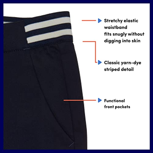 French Toast Girls Stretch Contrast Elastic Waist Pull-On School Uniform Pants, Navy, 7 Us #TOP3