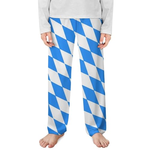 Blue Diamond Shaped Bavarian FlagChildren's Casual Pajamas150CM
