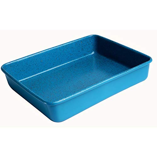 Image of casaWare 11 x 9 x 2-inch Toaster Oven Ultimate Series Commercial Weight Ceramic Non-Stick Coating Baking Pan (Blue Granite)