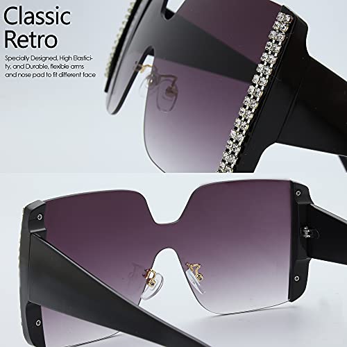 Image of The Fresh Women's Oversized Square Jackie O Cat Eye Hybrid Butterfly Fashion Sunglasses - Exquisite Packaging