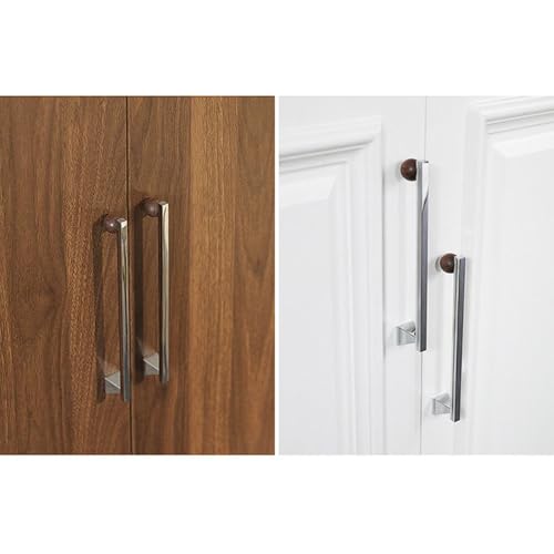 Poignées d'armoire en laiton poignée à double trou ergonomique 210mm - 6