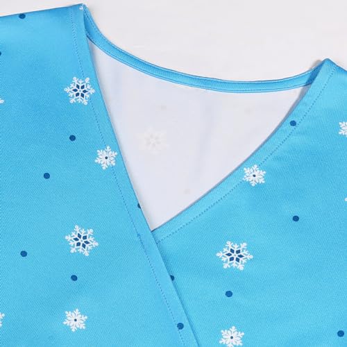 Girls' V Neck Dress Floral Printed A-line Swing Casual Party Dress with Belt for 6-14 Years3