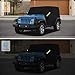 Cab Cover for Jeep Wrangler JK JL 4 Door 2007-2025, Half Car Cover Waterproof with Reflective Strip, All Weather with Wind, Sun, UV and Dust Protection Truck Cover
