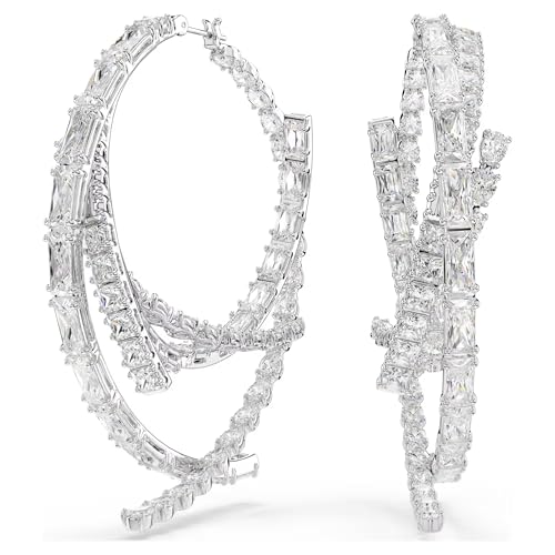 Créoles Matrix Swarovski blanches pour illuminer vos tenues de bureau et de soirée