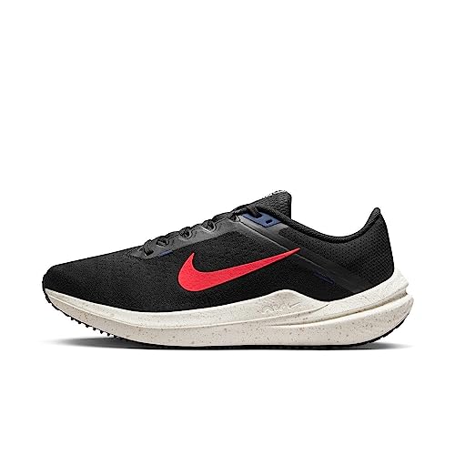 Nike Men's Low-Top Sneaker, Black red, 10