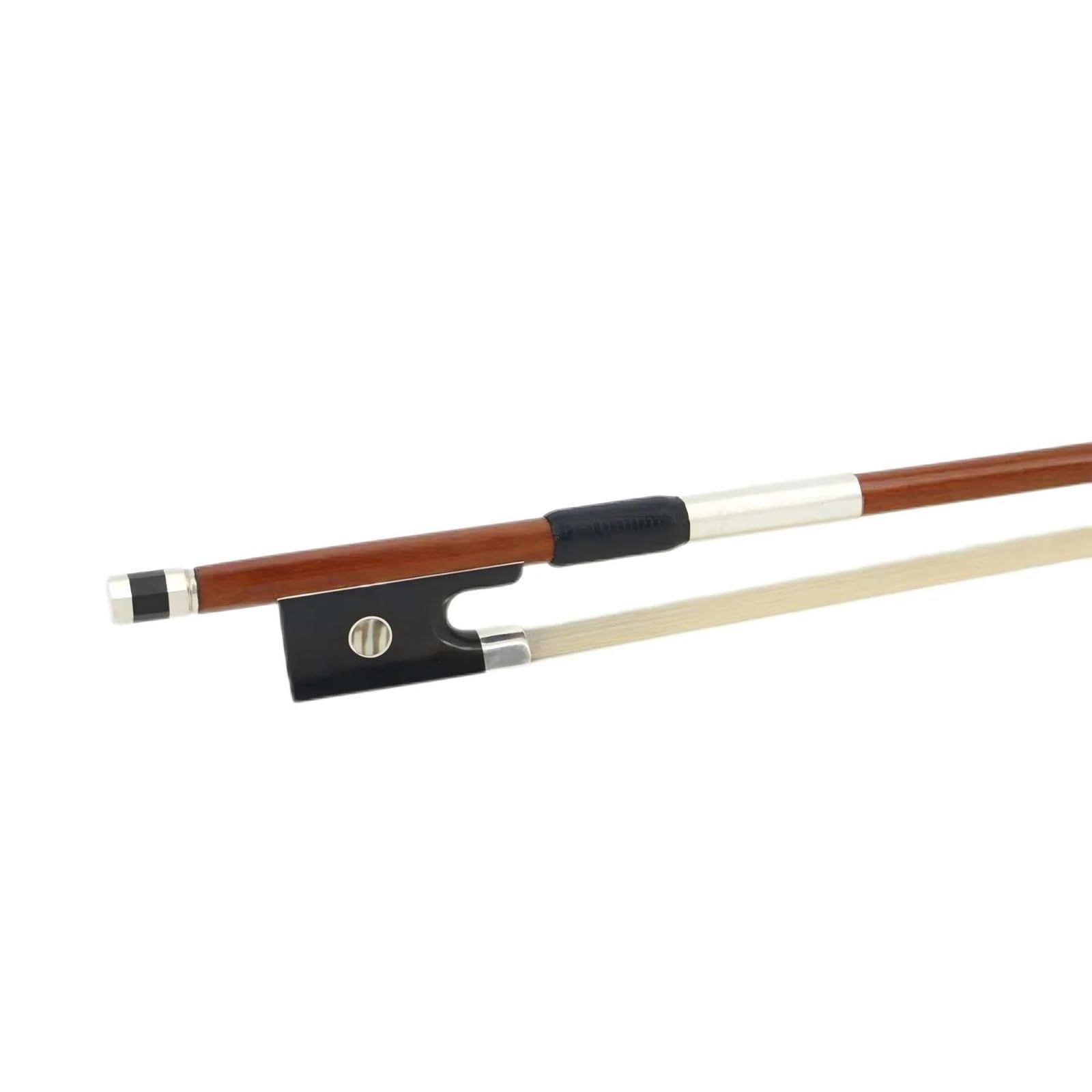 Archetti Per Violino Per Principianti Arco Per Violino In Legno Di Ebano Con Crine Cavallo Bianco Naturale In Intarsiato In Argento Prestazioni Eccellenti(4-4)