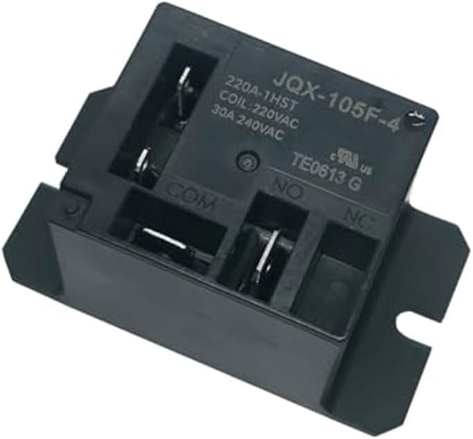 JQX-105F-4 4-Pin Industrial Control Relay, 5V/12V/24V/220V DC AC Coil, 40A Resistive Load, for HVAC and Power Management Systems, 2 Pack E