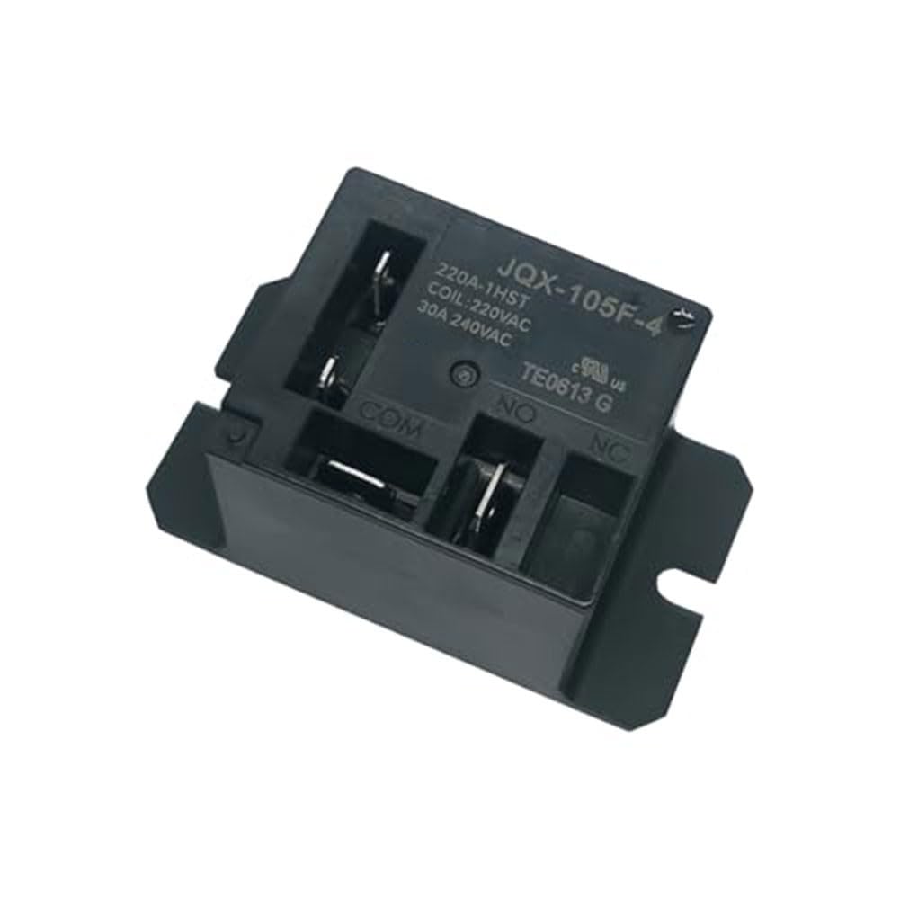 JQX-105F-4 4-Pin Industrial Control Relay, 5V/12V/24V/220V DC AC Coil, 40A Resistive Load, for HVAC and Power Management Systems, 2 Pack E