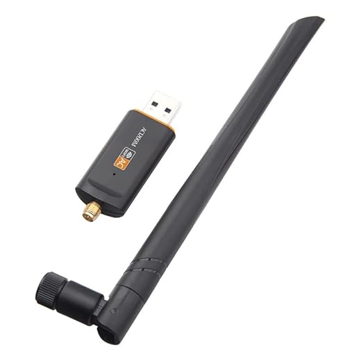 Adaptador Wireless Usb Wifi AC Dual Band 1200mbps 2.4ghz + 5ghz Com Antena de 6DBI Windows Linux Mac