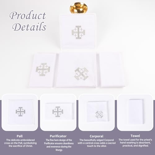 Set de 4 accesorios de altar de tela para iglesias TALPGOD miniatura 4
