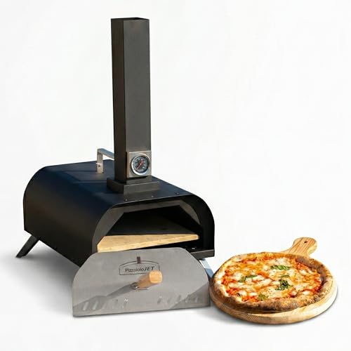 Pizzaiolojet Forno Per Pizza A Pellet - Compatto E Portatile, Barbecue Pizza Con Pietra Refrattaria, Acciaio Inox, Ideale Per Esterni - Cottura Veloce