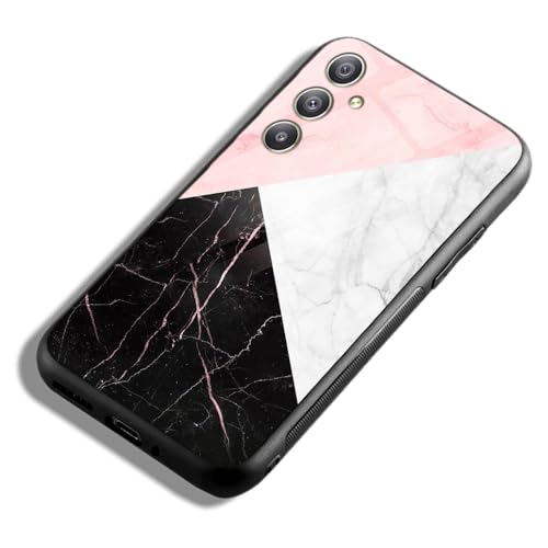 Image of COLORflow Back Cover Compatible with Samsung Galaxy A34 5G | Beautiful Marble Black White Pink | Shockproof TPU Bumper Cover with Camera Protection Back Cover