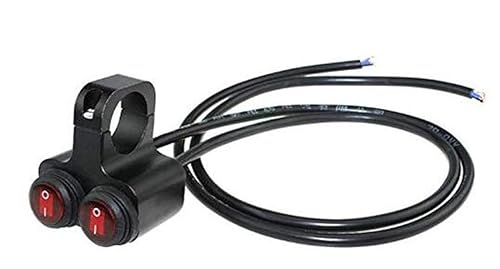 SERDAS Interruptor de barra de luz impermeable para motocicleta ATV de 78 pulgadas interruptor de botón de apagado de doble control focos de faros