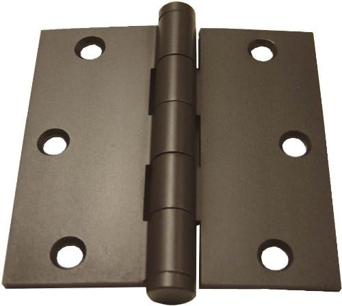 Emtek 92013 3.5" x 3.5" Square Corner Plain Bearing Mortise Hinge - Pair, Pewter