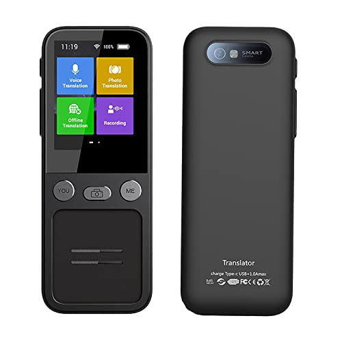 Language Translator Device, Portable Real-time Voice Translation in 137 Languages Smart Two-Way Instant Voice Translator, Photo Translation, Offline/WiFi Translator, for Learning, Travel, Business.