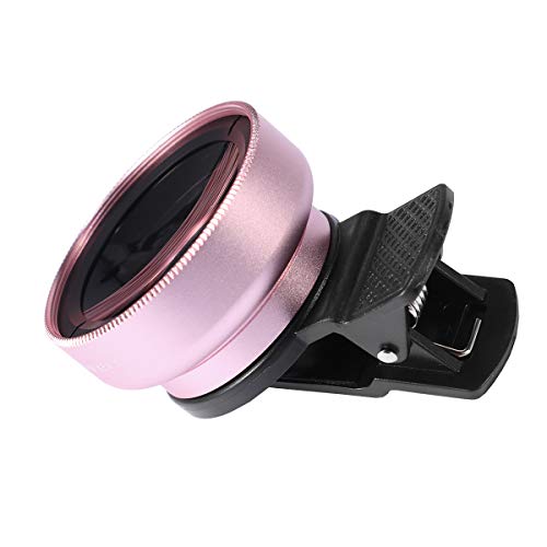 Smartphones 2 in 1 Phone Camera Lens Wide Angle Macro Lens Outer Mobile Phone Lens for Smartphone (Rose) Mobile Phones
