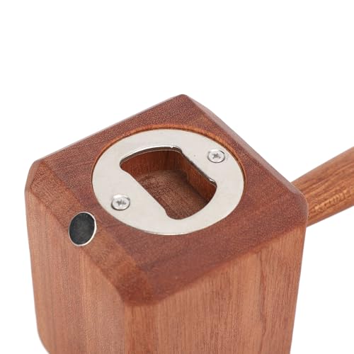 Riuulity Wooden Hammer Bottle Opener, Magnetic Base, Multipurpose, Innovative Beer Artwork, Present Dad Men Husband