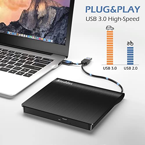 Image of Disk Duplicator External DVD Drive USB 3.0 Type C Portable CD DVD + /-RW Optical Drive Player DVD /CD ROM Burner Reader Writer Compatible with Laptop Desktop PC Windows Linux OS Apple Mac MacBook