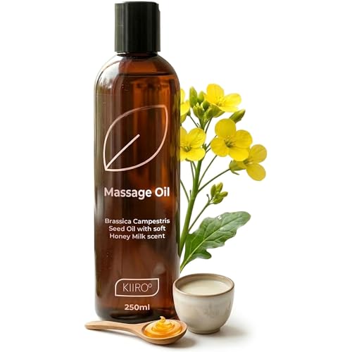 Nourishing Massage Oil 250ml Body Oil for Sensitive Skin with Brassica Seed Oil Shea Butter & Vitamin E Lightweight & Fast-Absorbing