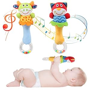 Ballery Gripling om te rammelen, baby rammelaar om te rammelen baby speelgoed cartoon dier rammelaar peuter speelgoed…