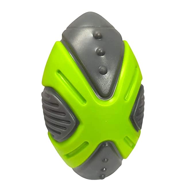 Woofy Non-Toxic Soft Natural Rubber Squeaky Cross Design Rugby Ball Chew Toys Aggressive Chewers Dental Teething Cleaning Toy Woofy Non-Toxic Soft Natural Rubber Squeaky Cross Design Rugby Ball Chew Toys Aggressive Chewers Dental Teething Cleaning Toy