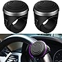 Steering Wheel Spinner Knobs Steering Wheel Buddy 360 Degrees Rotation Suicide Knobs for Steering Wheel with Silicone Surface and Metal Bearings for Driving Turning Car Truck Boat (2 Packs)