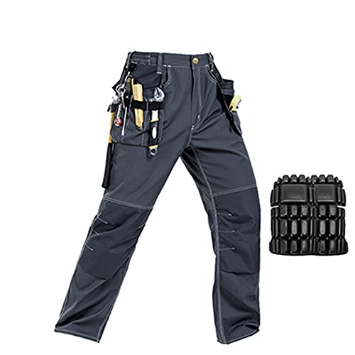 Pantalon tactique militaire extensible avec multi-poches pour hommes noir S